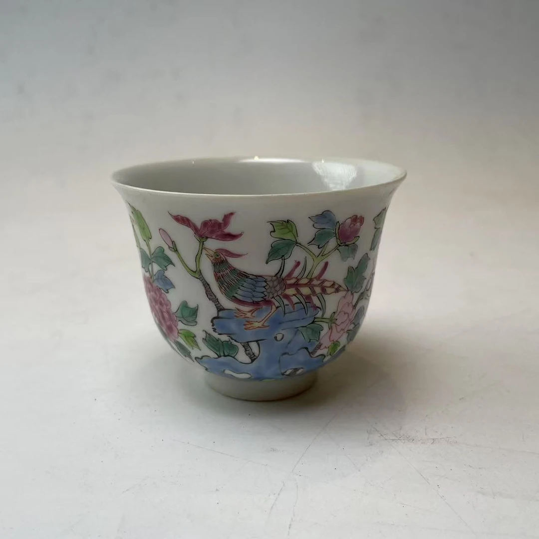 粉彩花鸟杯BY12X0209