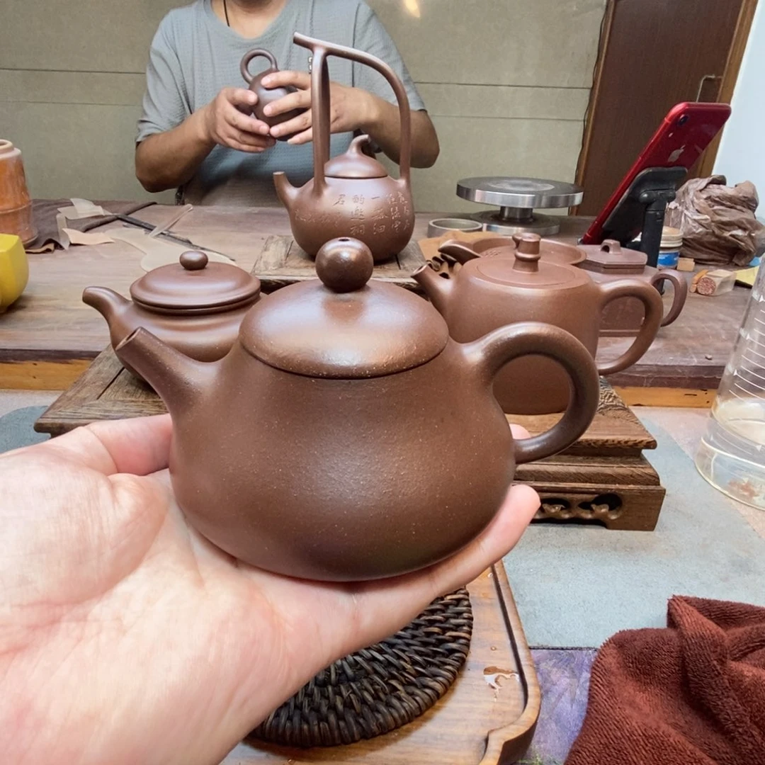 茶壶紫砂东石瓢（原矿底槽清220cc）
