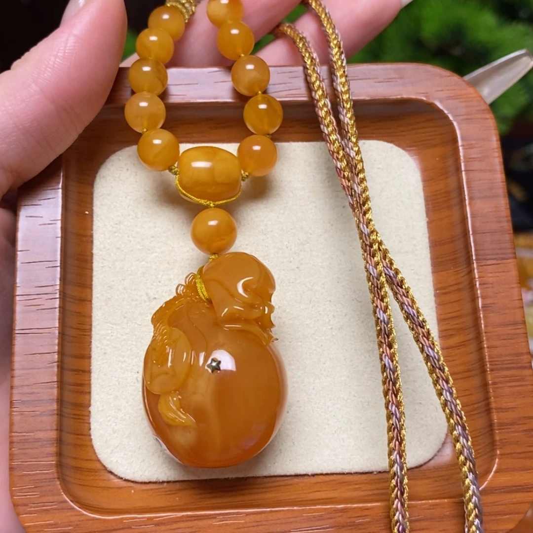 【闪购商品】蜜蜡颈饰未镶嵌项链