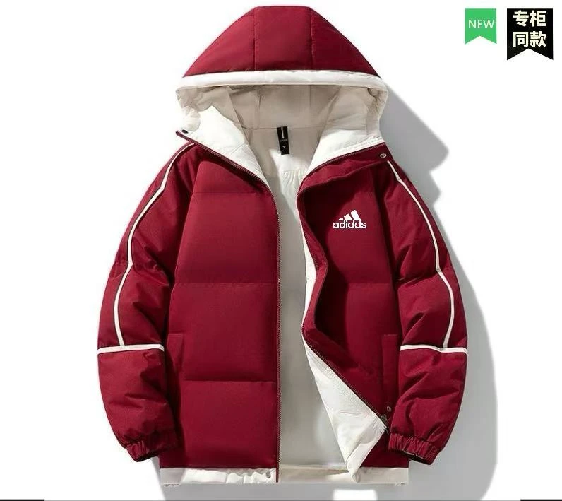 品牌冬季羽绒棉服男女青少年加厚保暖连帽外套宽松百搭学生棉衣