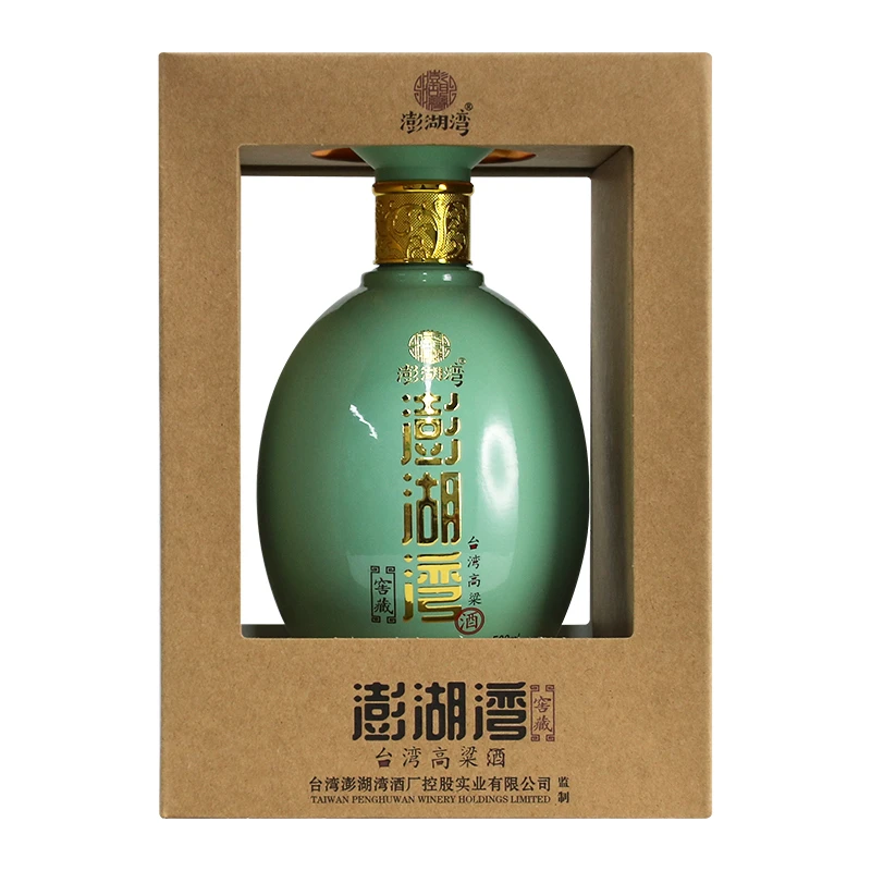 澎湖湾台湾高粱酒清香型白酒窖藏坛子酒商务礼盒装53%Vol500ml
