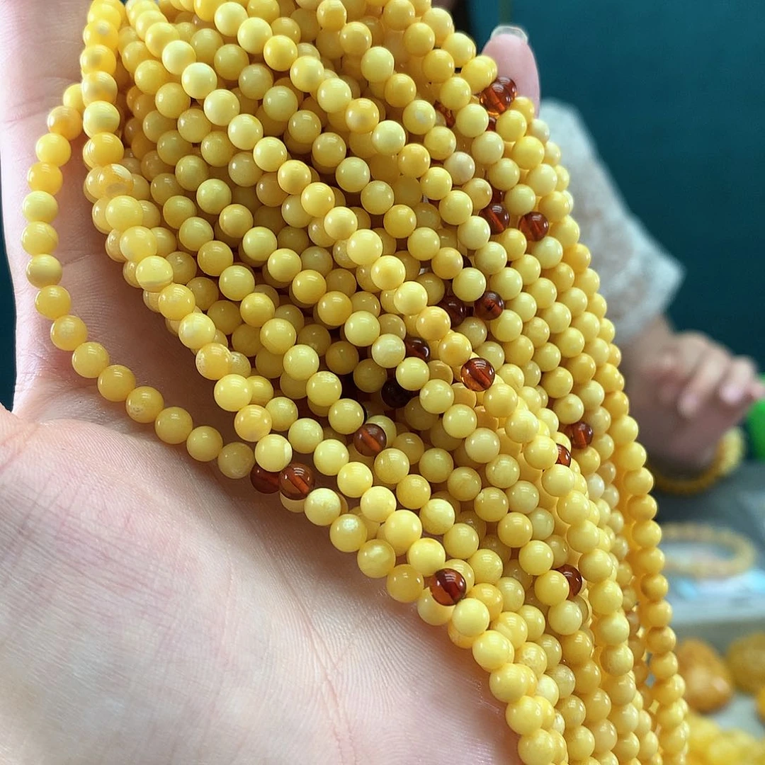 未镶嵌琥珀裸石白花4