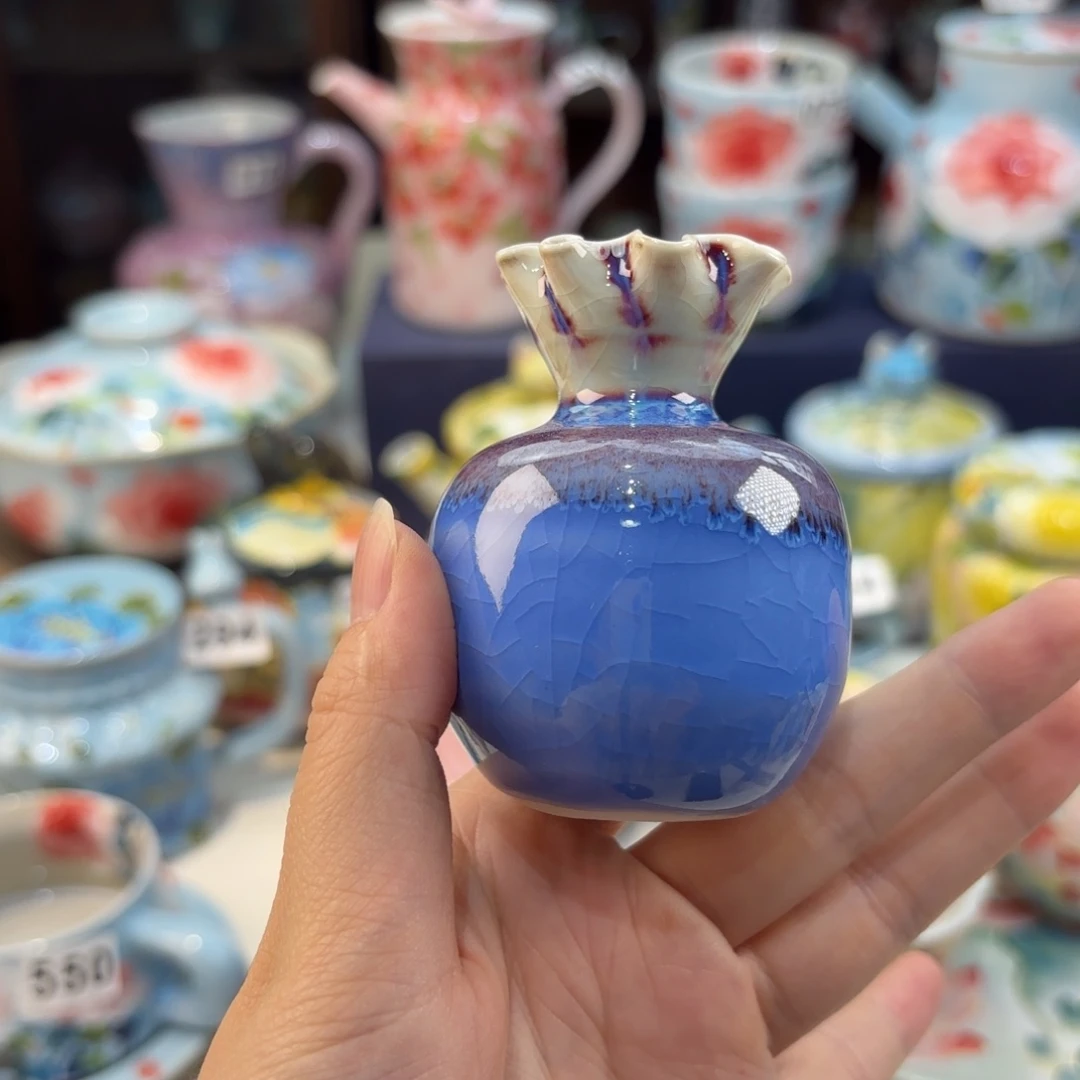 瓷片景德镇手绘高温釉下彩陶瓷茶具