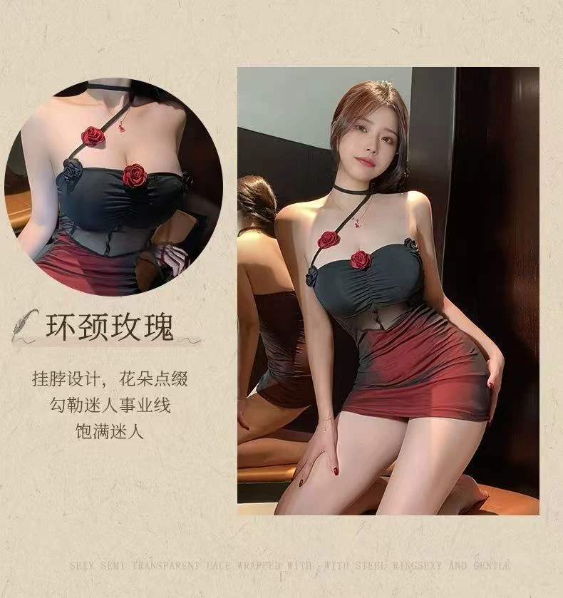 包臀裙挂脖挂脖款露背连衣裙
