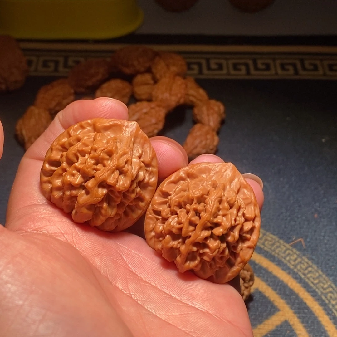 吊坠文玩核桃全品无修秦闷一对