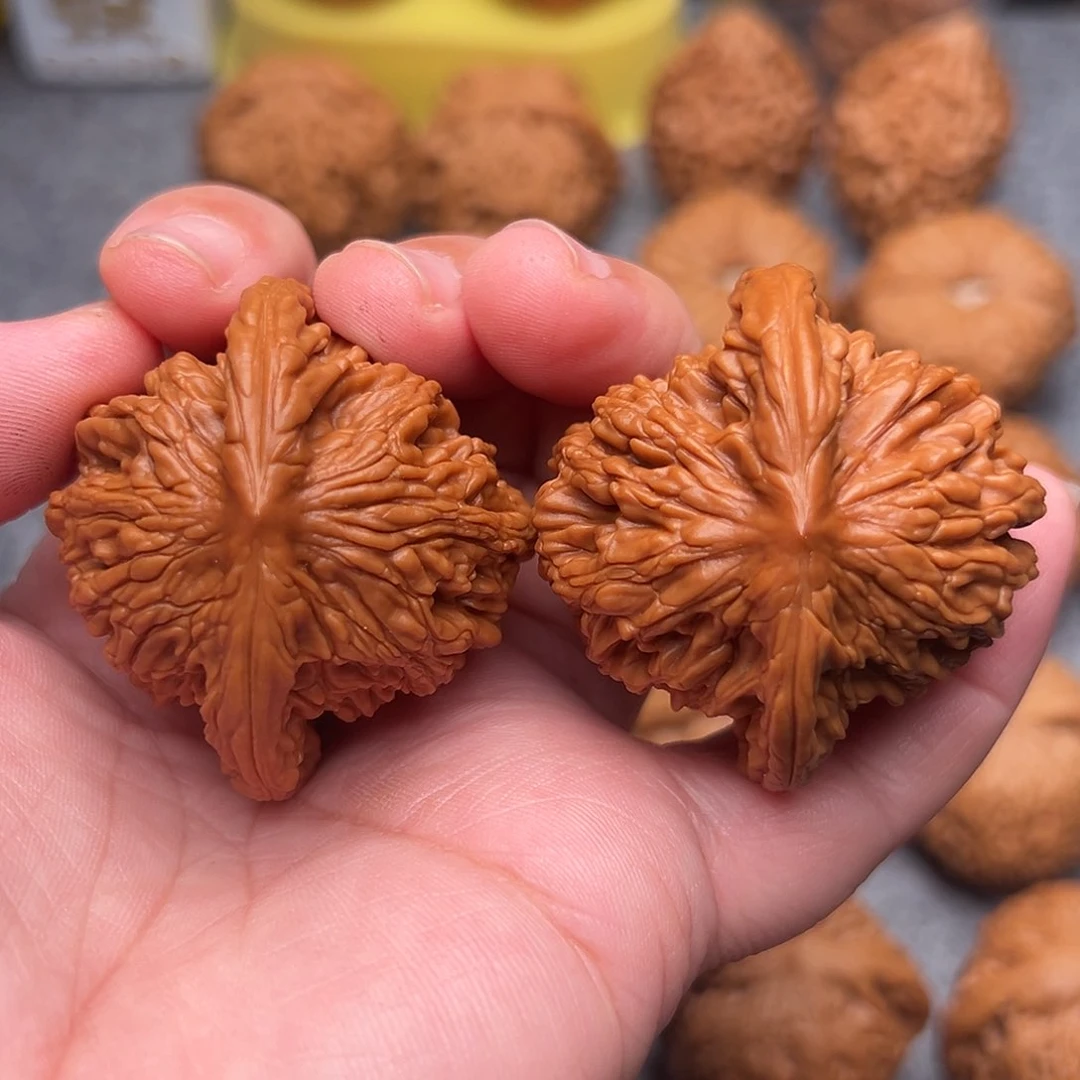 把件文玩核桃45全品毕业粗棱麦穗虎头