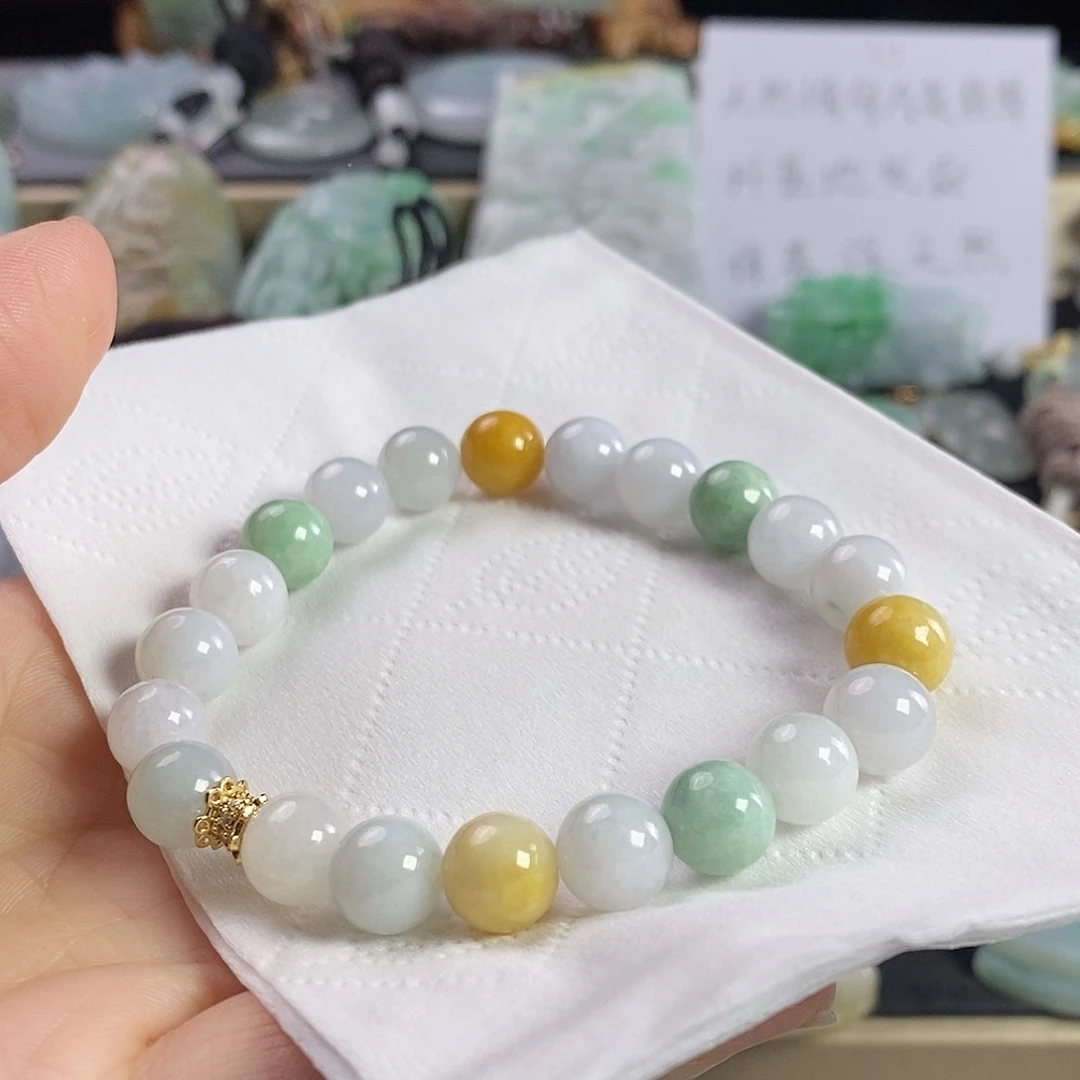 翡翠手链未镶嵌9毫米