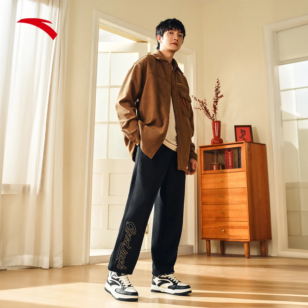 安踏好事发生丨新年款加绒运动长裤男裤冬季休闲卫裤子运动裤男款