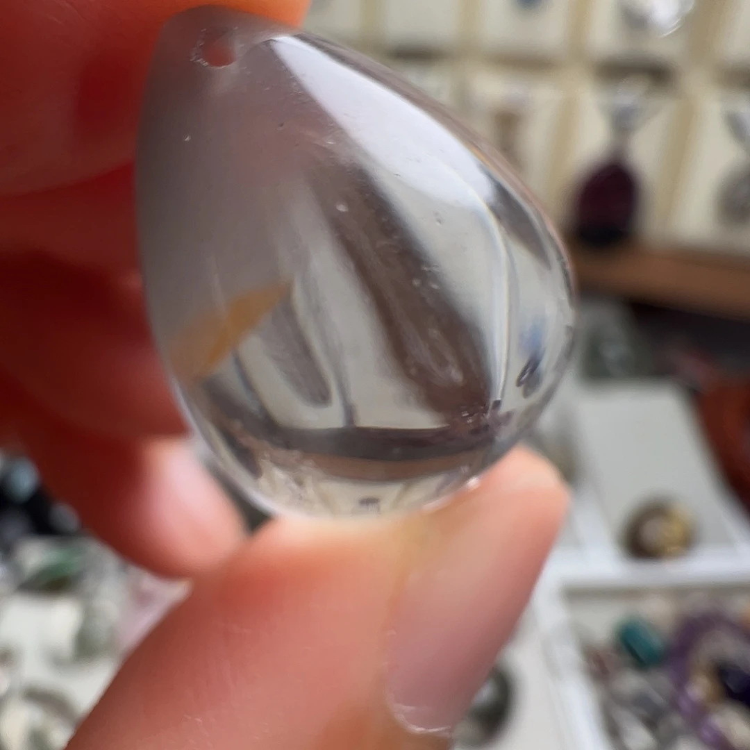 颈饰水晶银S925镶嵌天然幽灵水晶