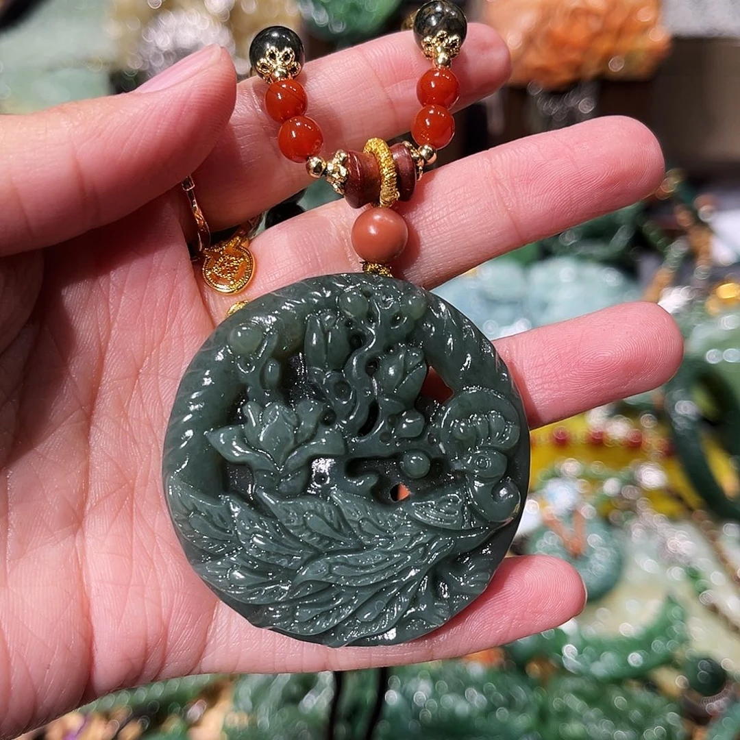 未镶嵌岫玉毛衣链