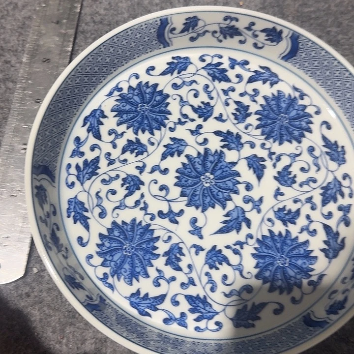 青花缠枝莲大片壶承