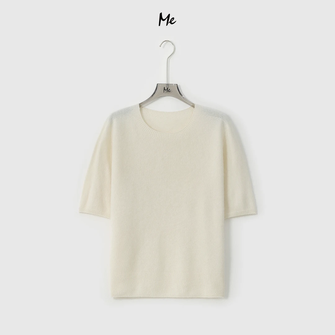 ME【奶团衫】绵羊毛山羊绒混纺巨软极简时尚百搭拉毛毛衣MESA3246