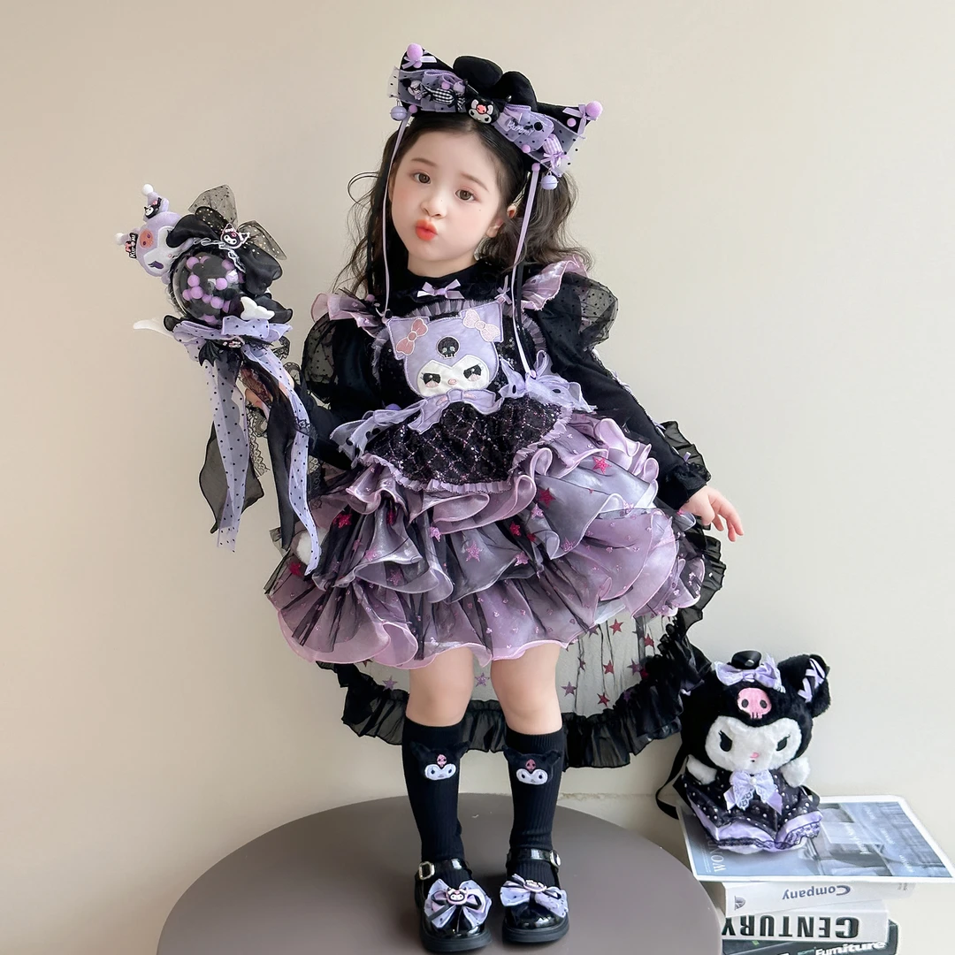 洛丽塔女童公主裙秋季套装万圣节儿童服装女孩宝宝秋装库洛米裙子