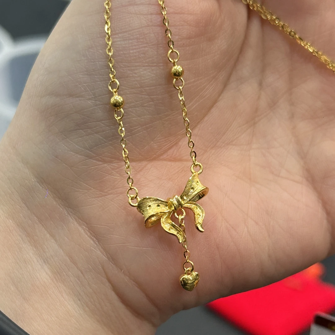 足金在逃公主项链时尚轻奢