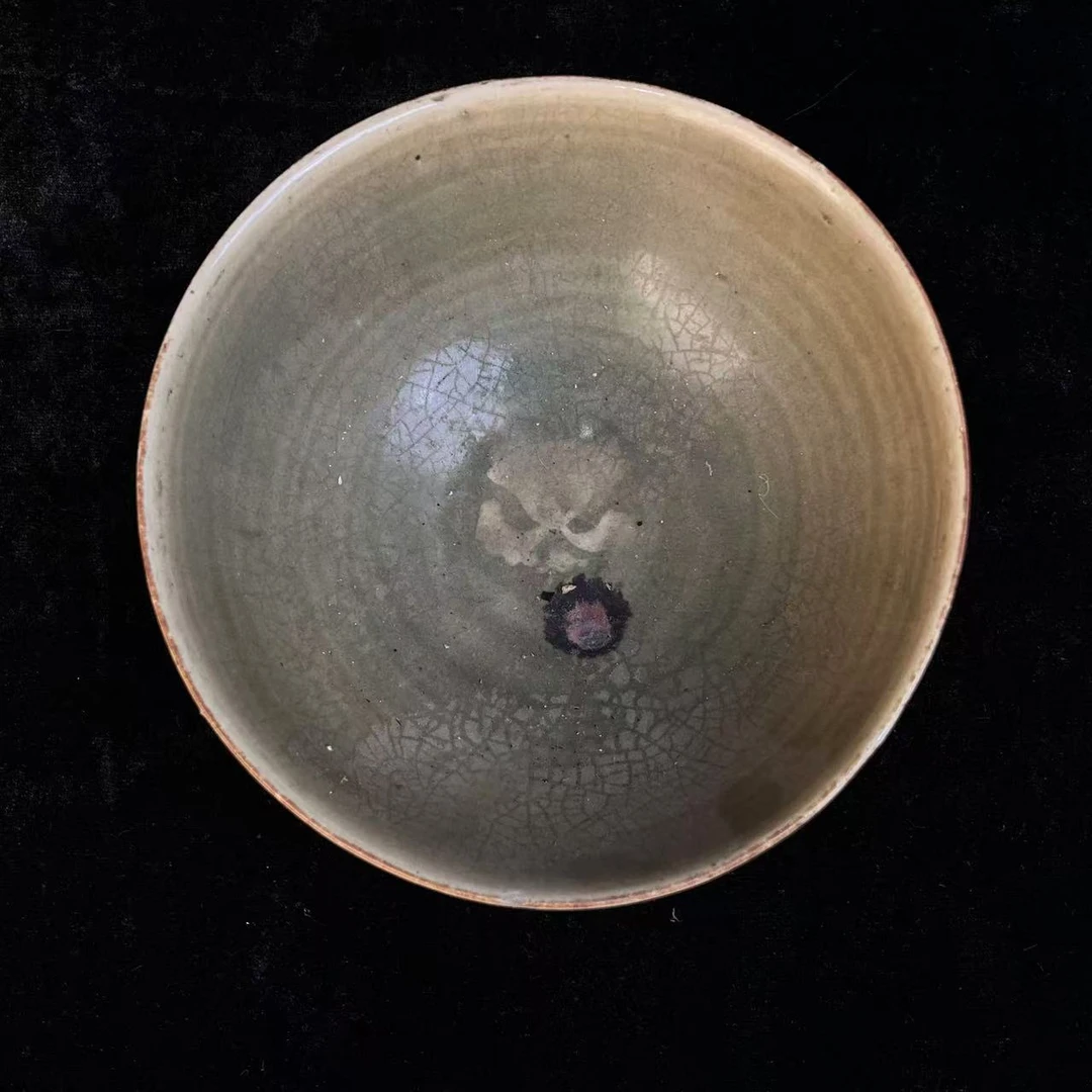 民国耀州窑菊瓣纹小碗