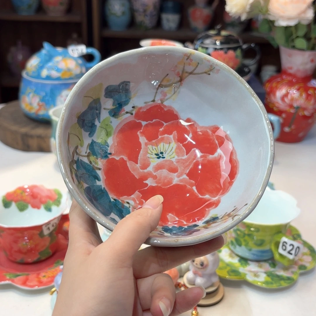 景德镇手绘高温釉下彩陶瓷茶具