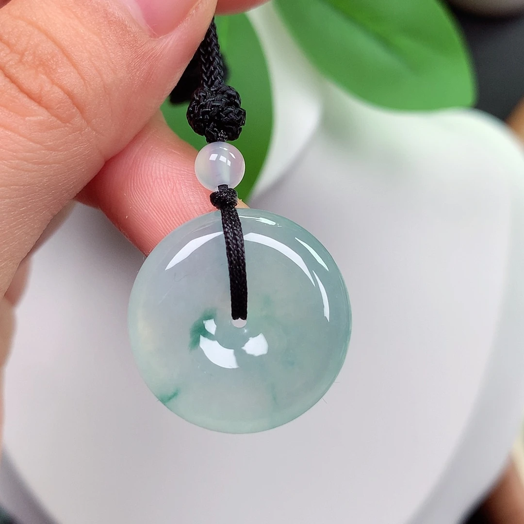 颈饰未镶嵌翡翠平安扣 23.1x5.6mm