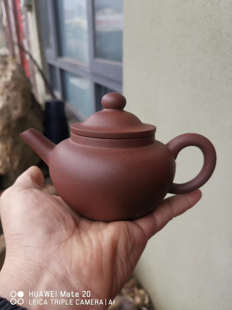 孟臣款笠帽圆壶！采用四底料，全程慕古制成，神韵兼备！