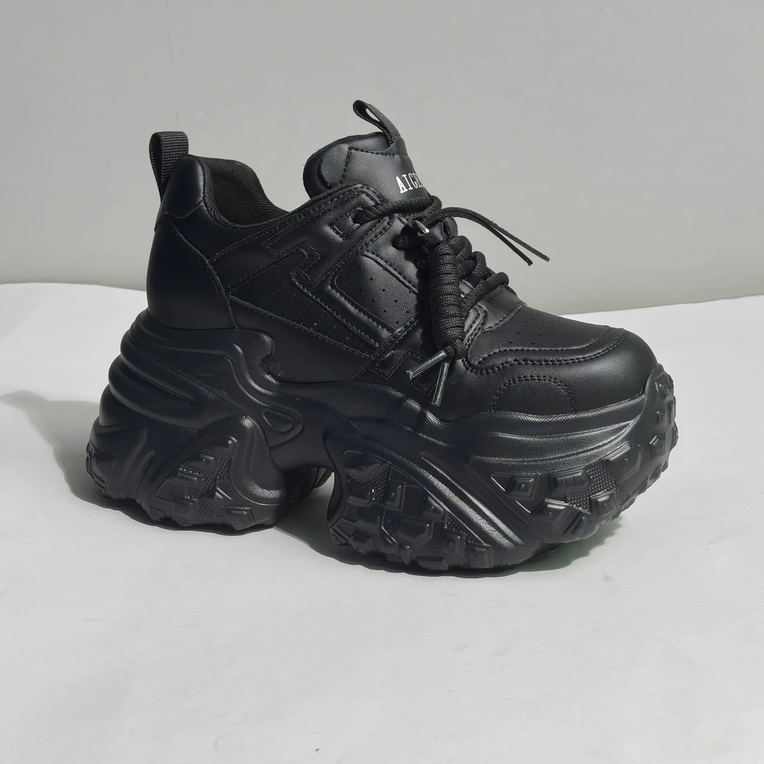 增高11cm网红炸街老爹鞋女款25春季网面透气新款增高时尚百搭