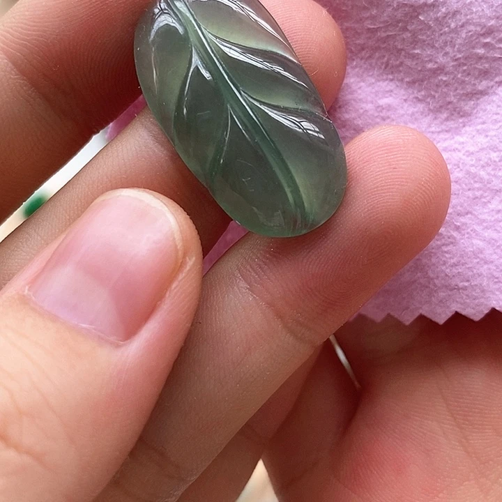 翡翠散珠贤***a翡翠叶子
