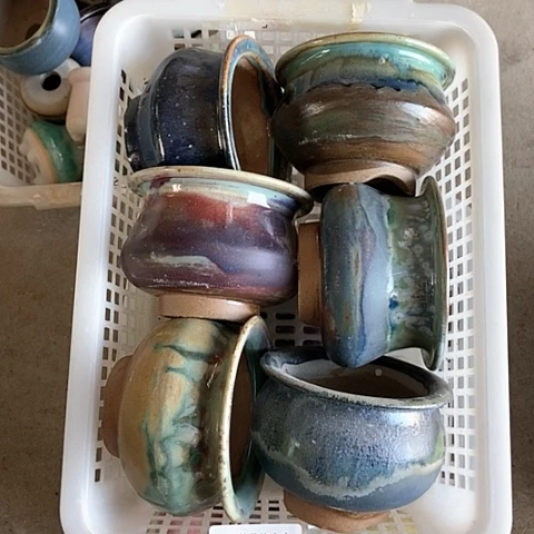 紫砂花盆479微瑕品口径7到8左右