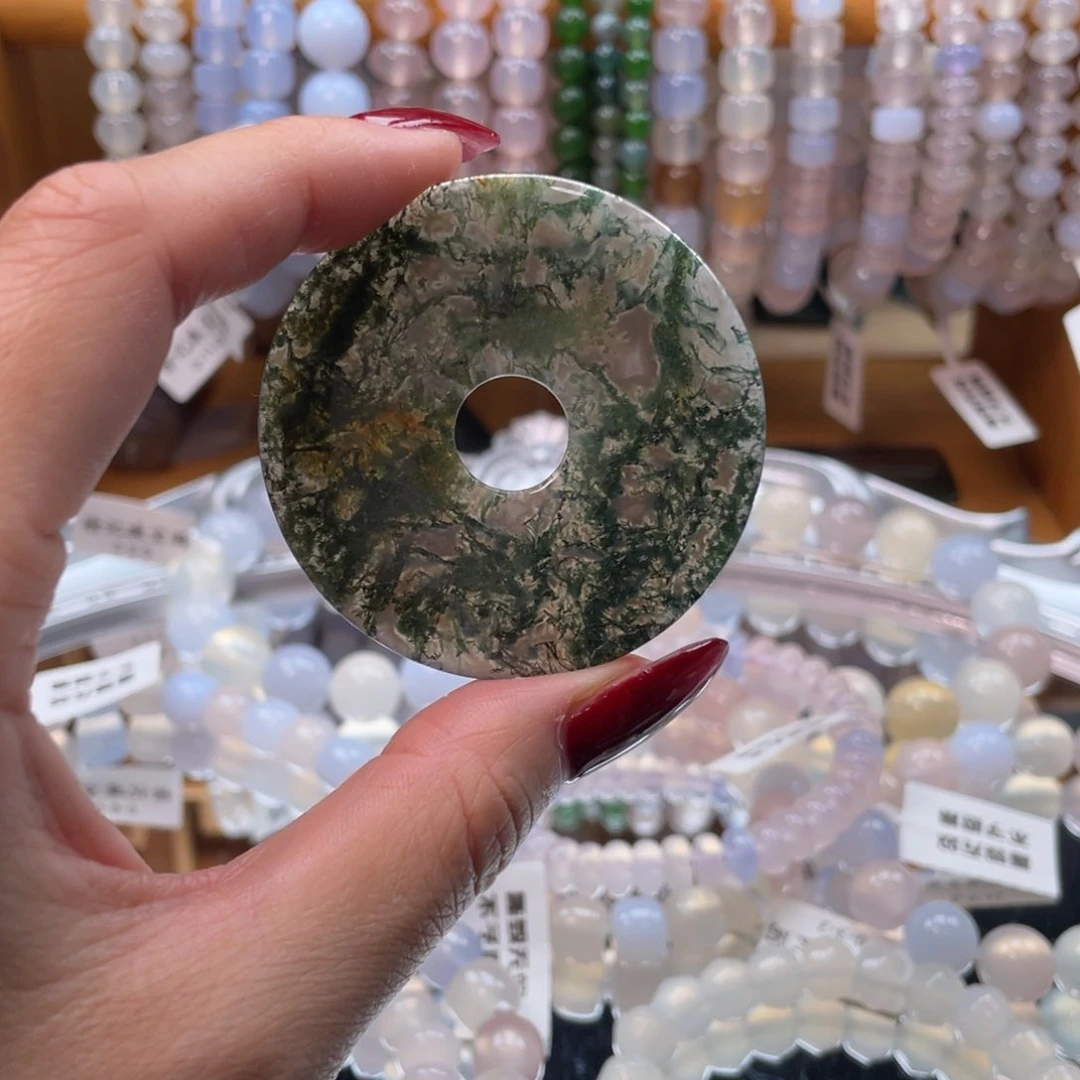 未镶嵌手链玛瑙/玉髓水草玛瑙平安扣