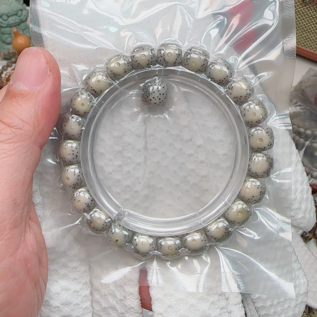 星月菩提手串骨瓷白大眼睛月朗星稀10*9