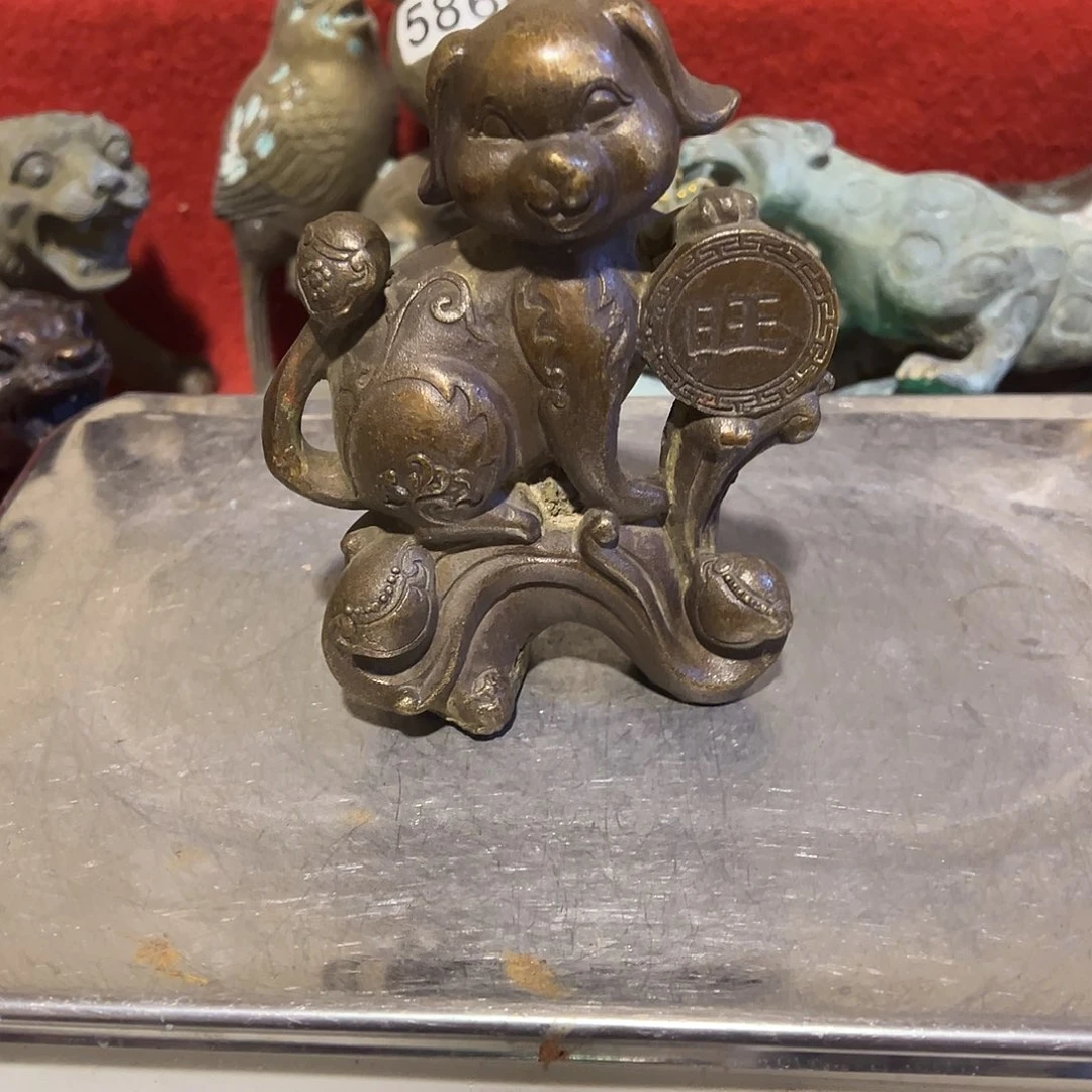 黄铜摆件，文房摆件