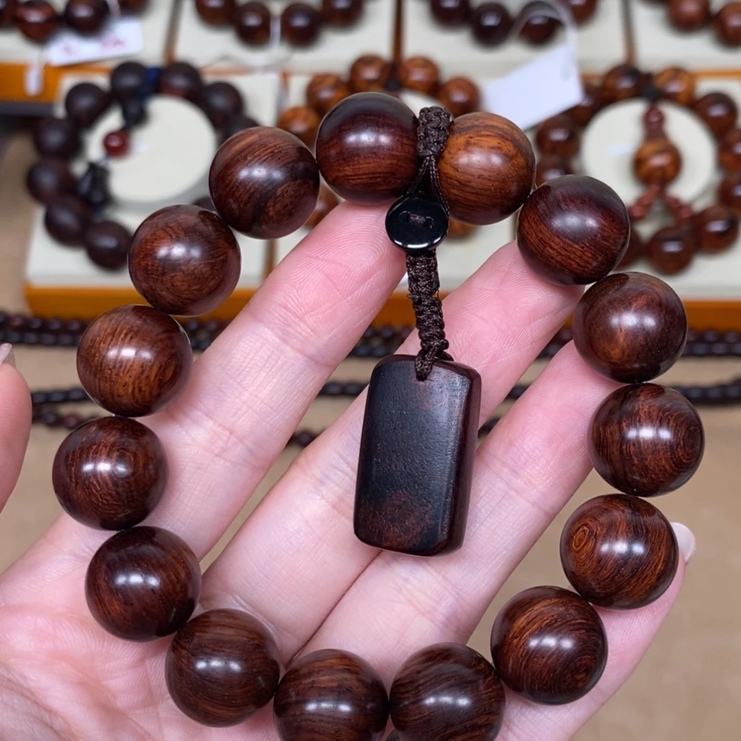 安***心手串/手链黄花梨/降香黄檀海南黄花梨1.5