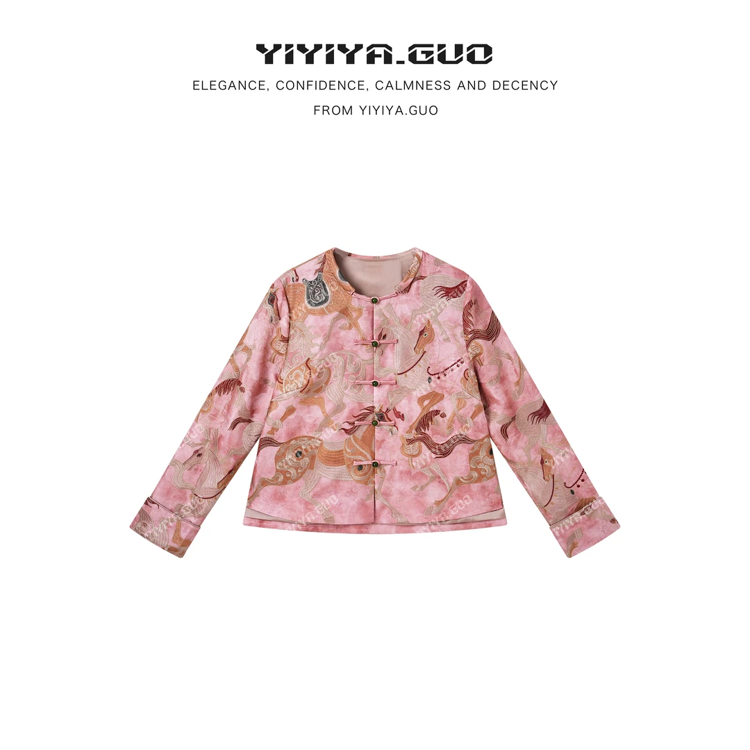 yiyiya.Guo艺艺吖【骏马奔腾】重工刺绣盘扣外套120278SS52