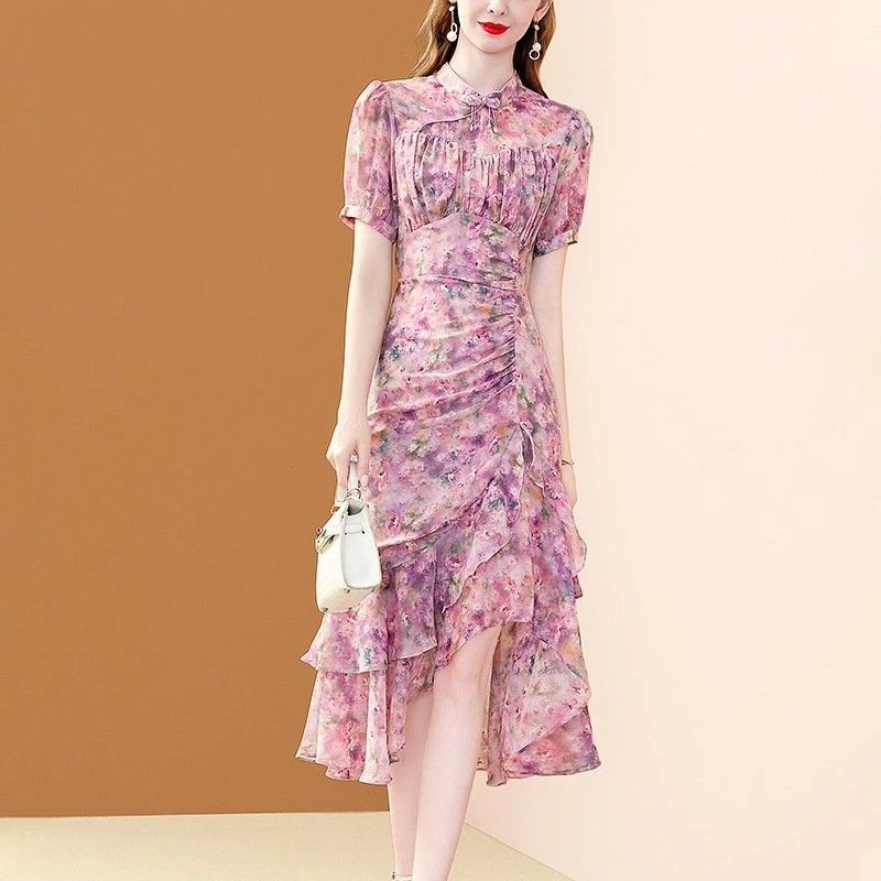 哥弟阿玛施正【1310人收藏】新中式改良旗袍连衣裙夏季2025新款