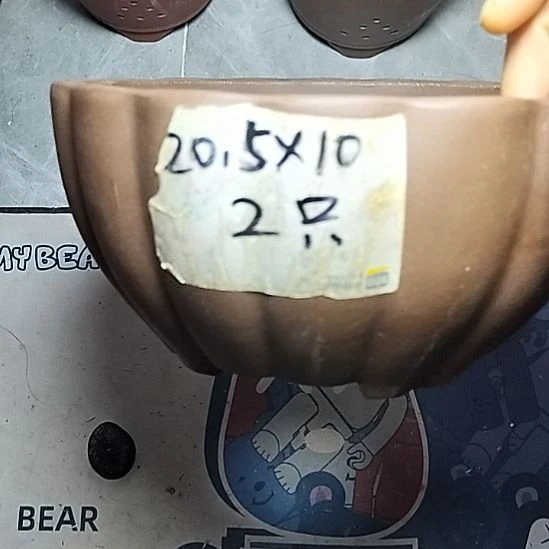 南瓜两个紫砂花盆