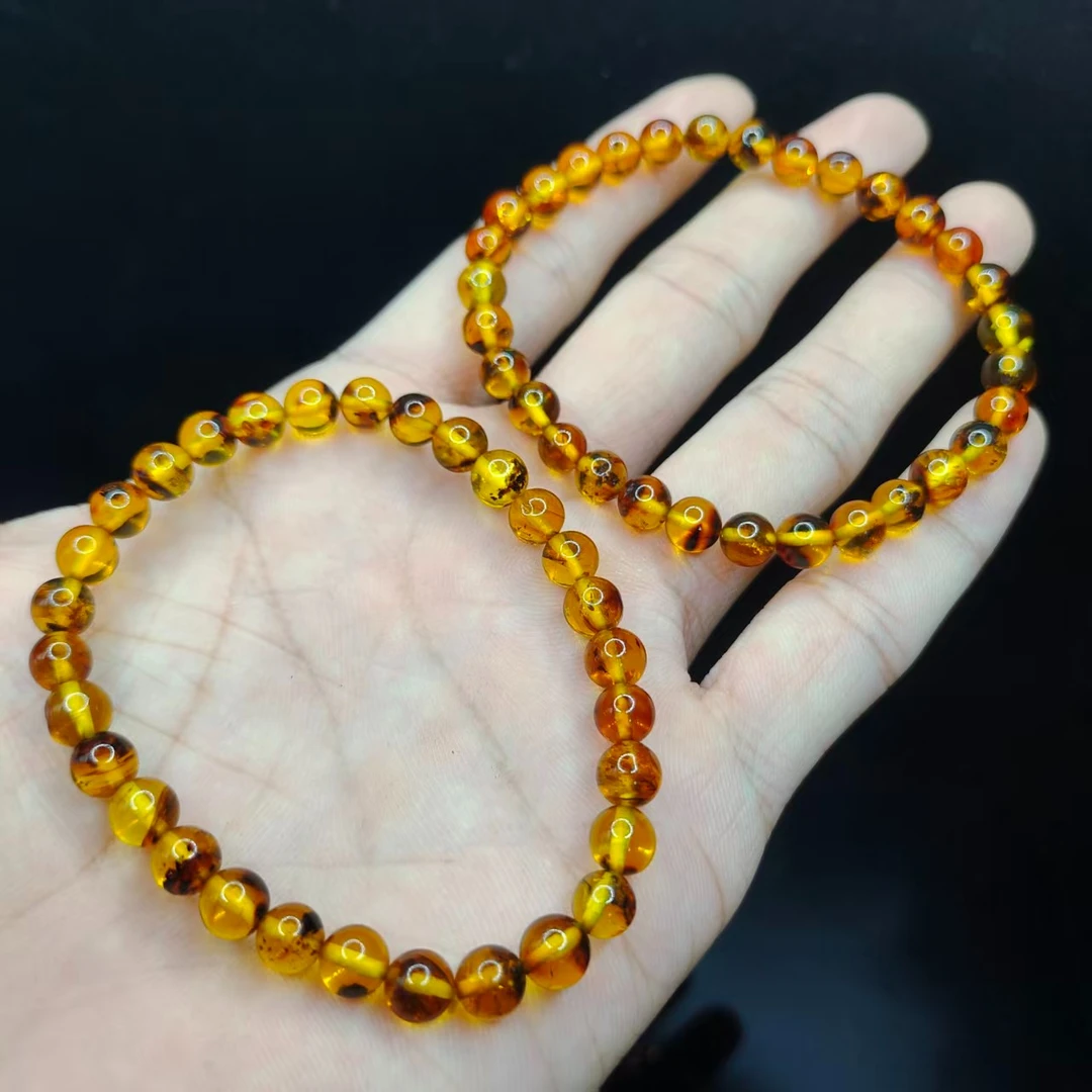 【康康严选】花珀琥珀单圈手串MS7【多样性发其一】约6mm+