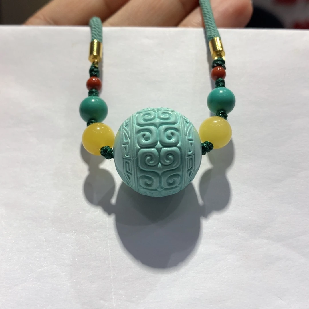 未镶嵌绿松石锁骨圆珠