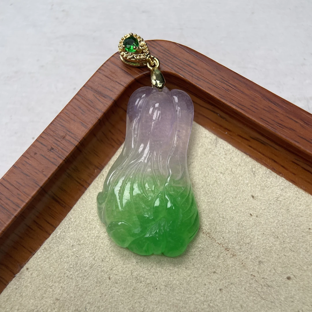 A628春彩白菜吊坠