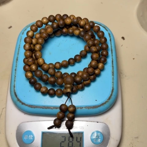 树脂制品蓸*笙海南原母白棋圆珠28.3g