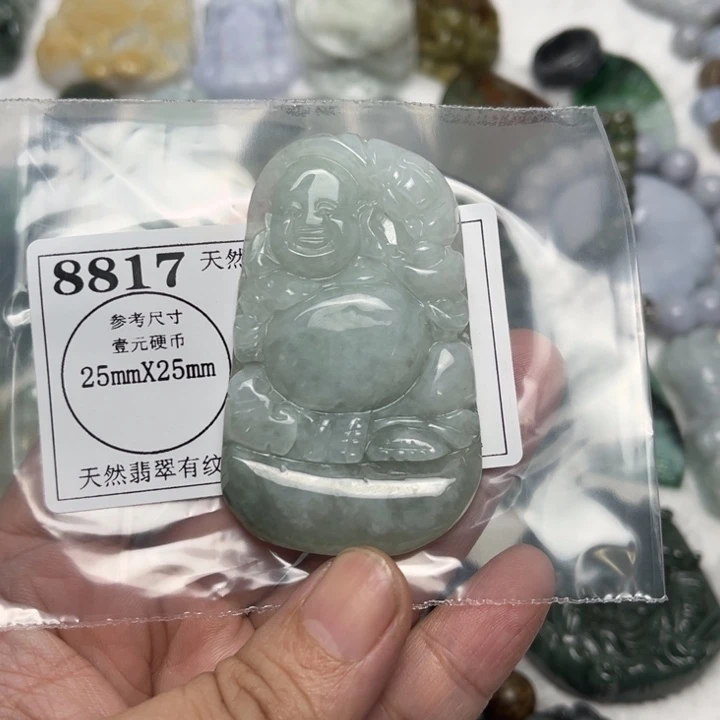 翡翠未镶嵌颈饰8817