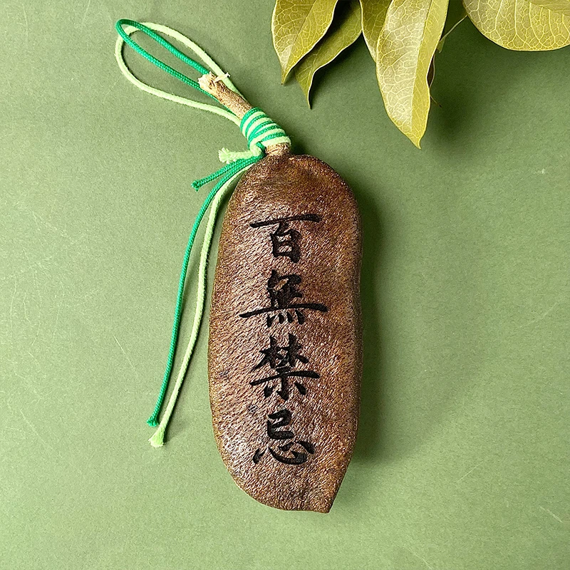 天然缅茄豆荚雕刻小众装饰摆件挂件自然种子工作室民俗装饰