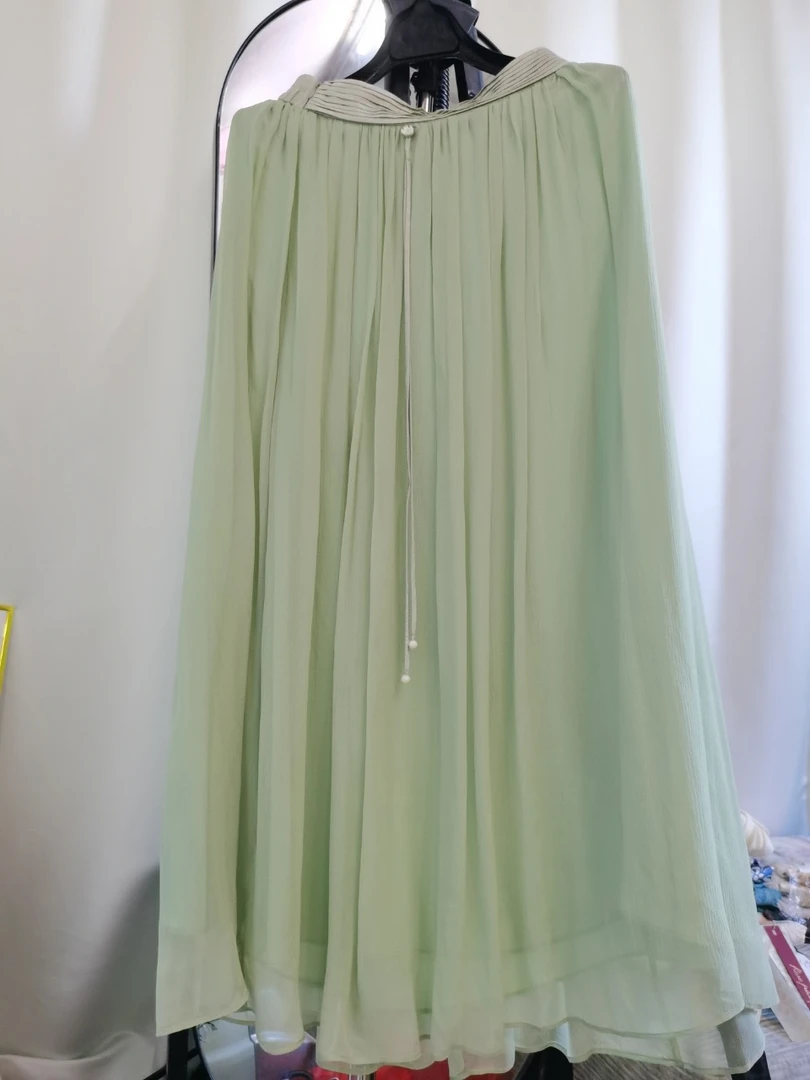 凤禧2025年夏半裙绿色蚕丝百搭日常显瘦半裙网红爆款裙子