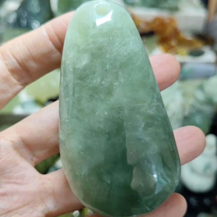 岫玉未镶嵌手把件