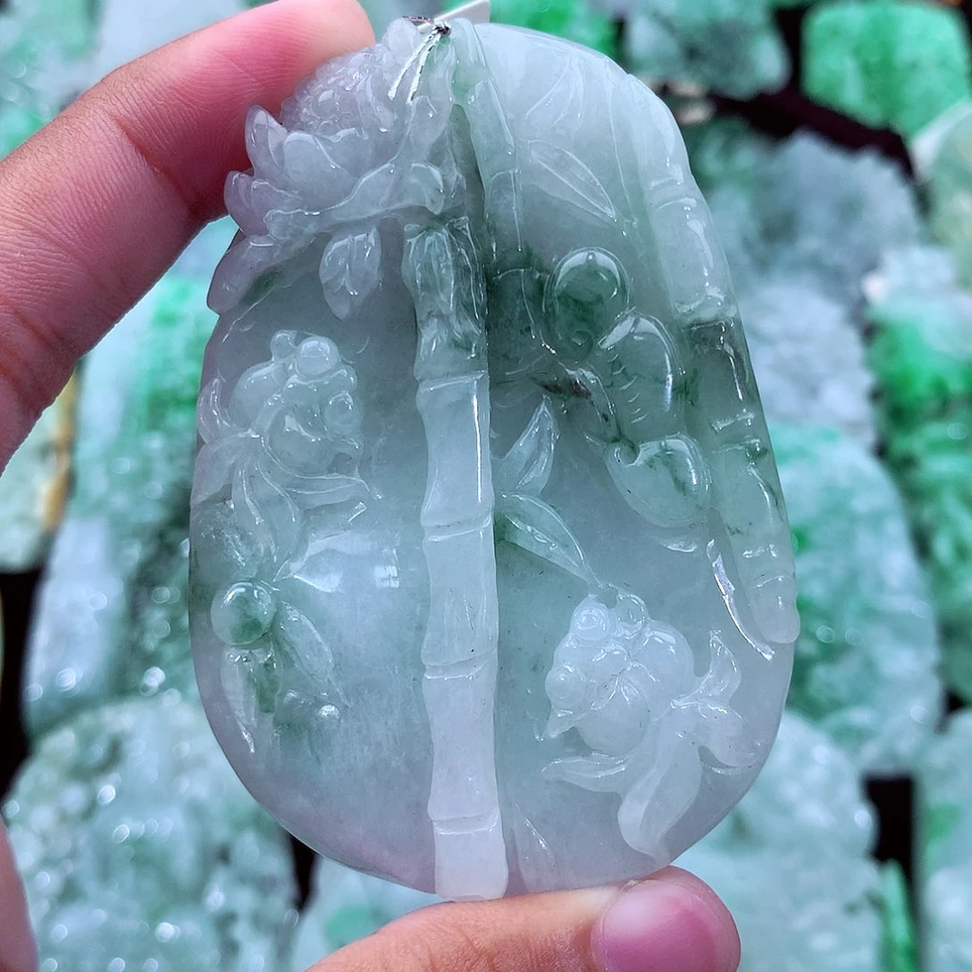翡翠未镶嵌吊坠(不含链)