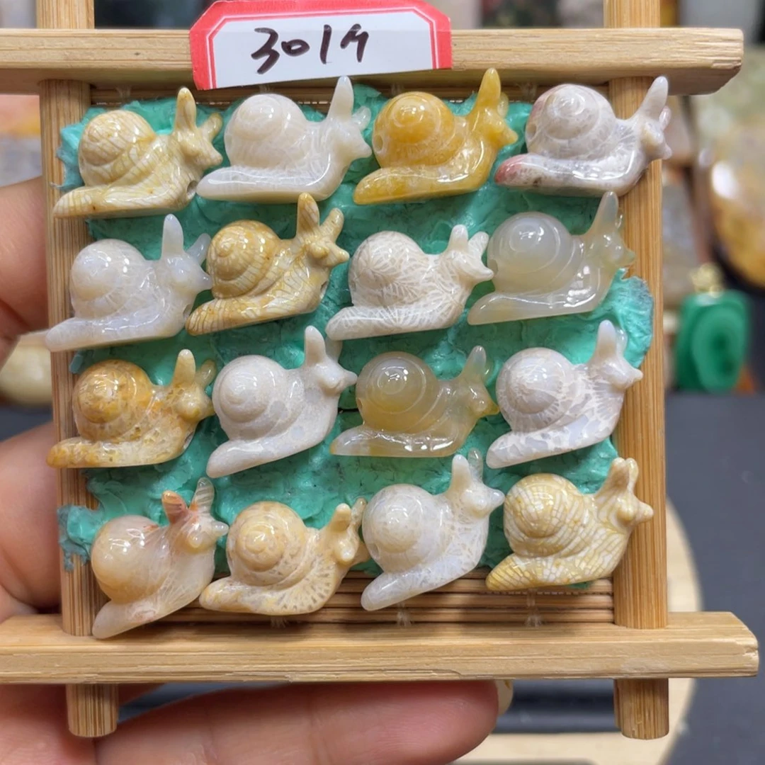 硅化玉未镶嵌颈饰小蜗牛30米1个