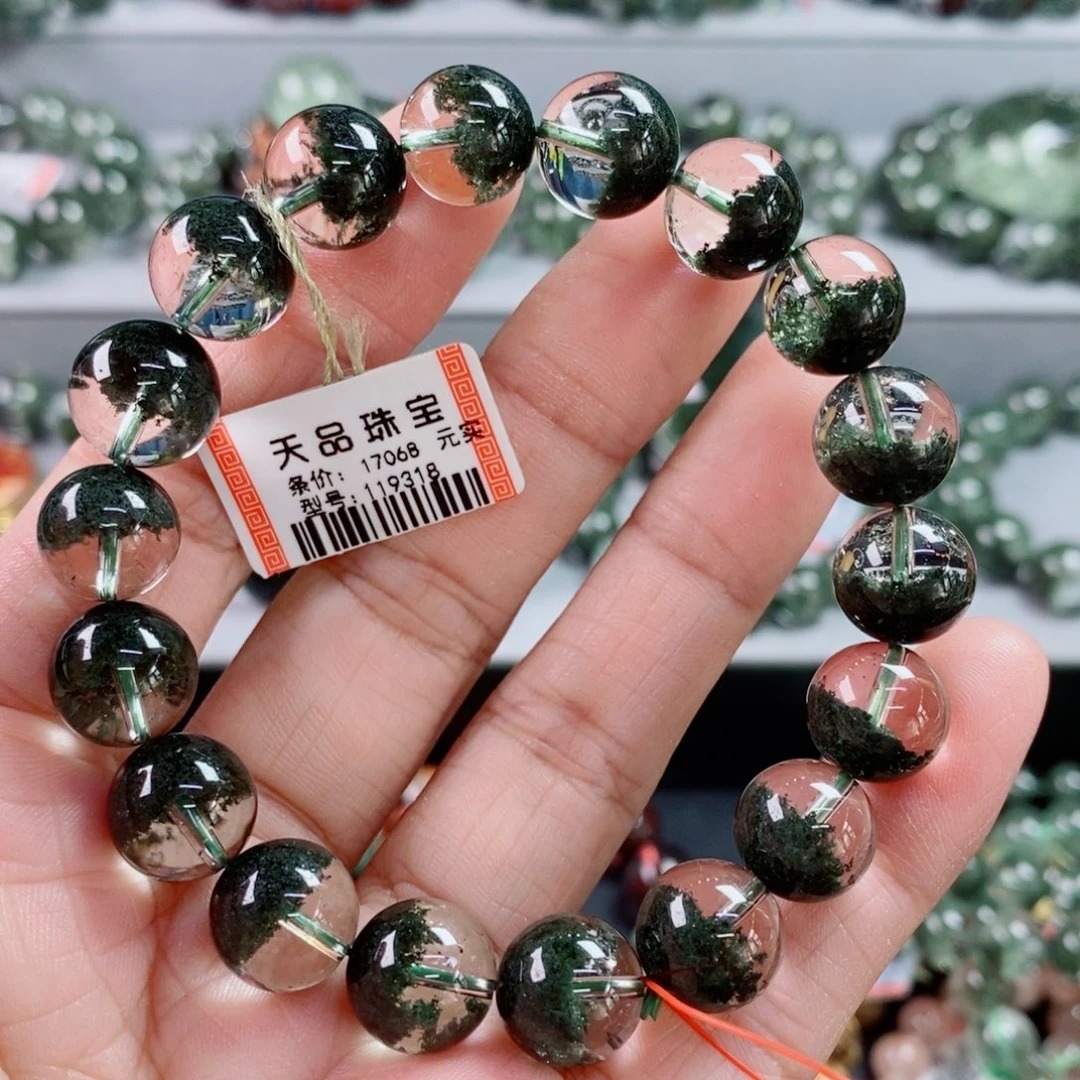 未镶嵌手链水晶绿幽灵手链119318