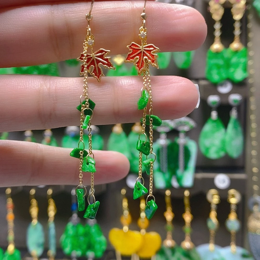 未镶嵌翡翠耳饰翡翠