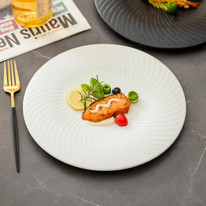 2025新款陶瓷西餐餐盘商用漂亮盘子高级感菜盘特别好看的盘圆盘碟