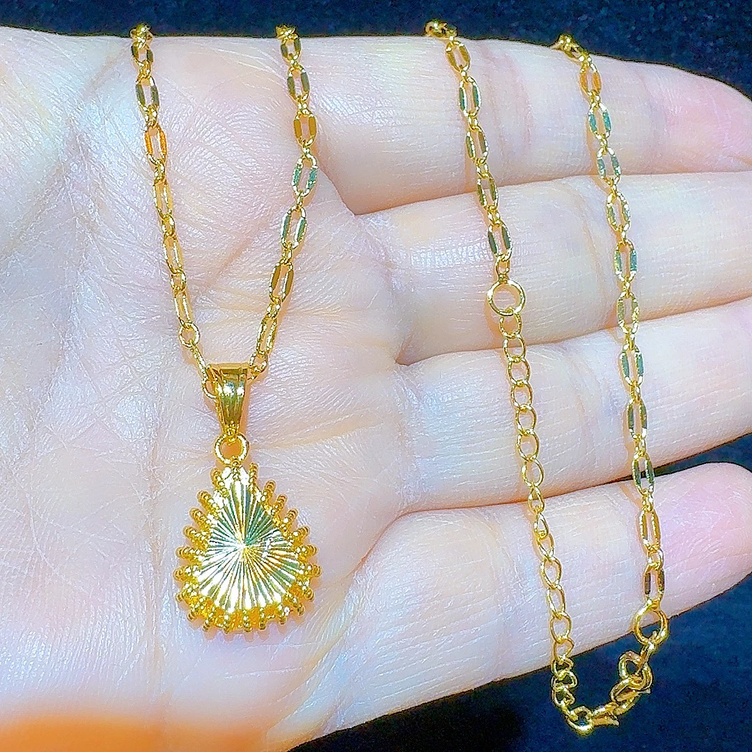 钛钢项链 铜合金项链【LayLaBez】合金项链精致光珠圆珠时尚长链