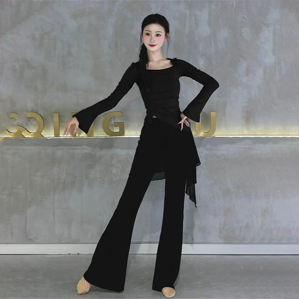 古典舞修身显瘦舞蹈练功服2026秋冬新款现代舞上衣成人形体训练服