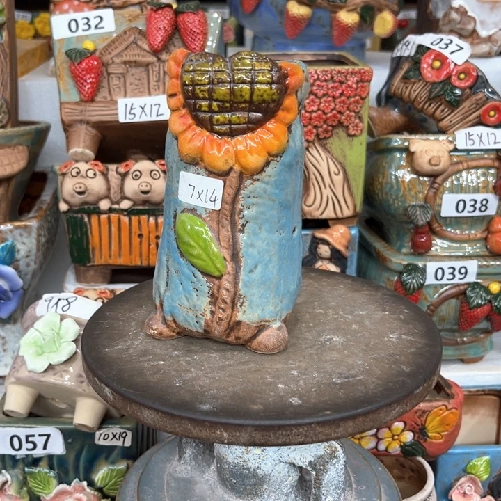 紫砂花盆粗陶材质多肉花盆