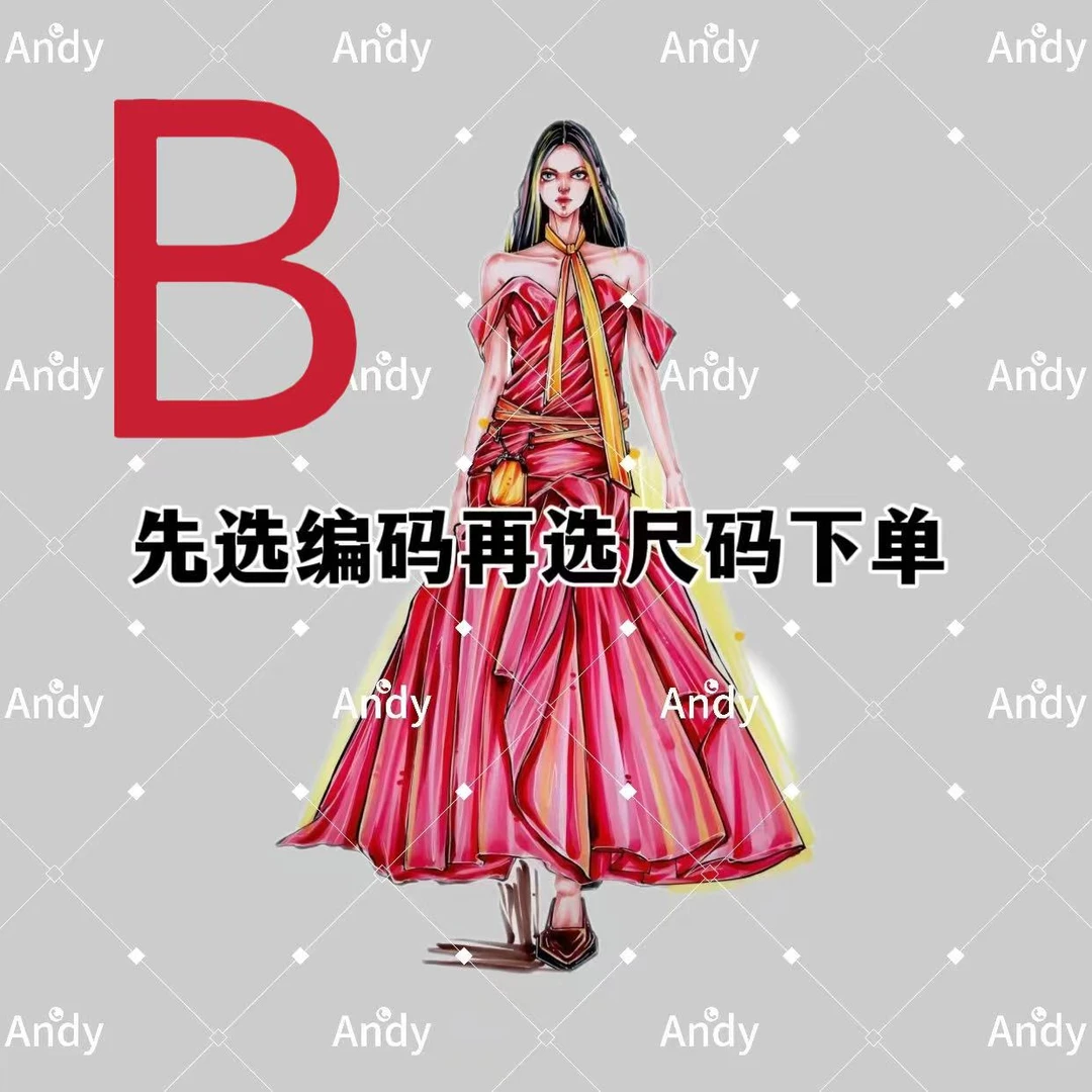 【直播间对应B编号去拍】新款连衣裙时尚洋气高档收腰女士长裙816