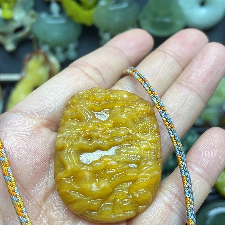 未镶嵌岫玉吊坠吊坠